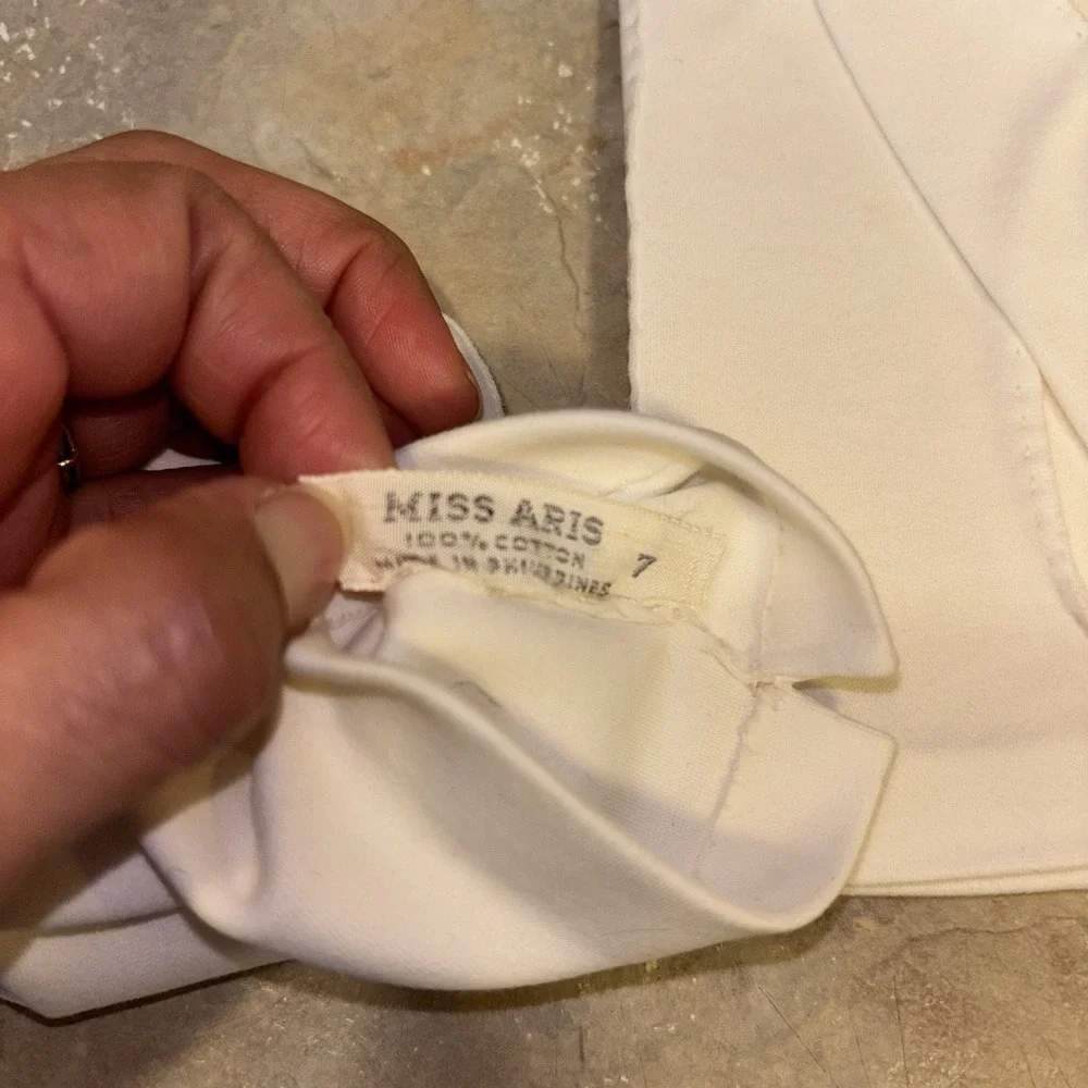 NWT Vintage ARIS Girls Kid White 100% Cotton 8